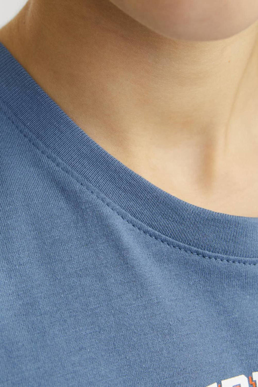 JACK & JONES T-shirt JJELOGO met logo blauw