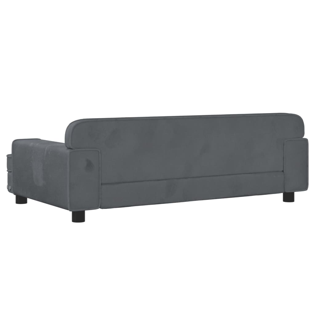 Cama para cães vidaXL em veludo cinza escuro, 70x45x30 cm
