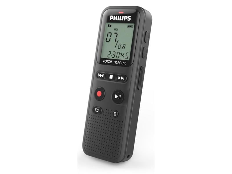 Philips Diktiergerät VoiceTracer DVT1160 Digitales Diktiergerät mit 8 GB integriertem Speicher