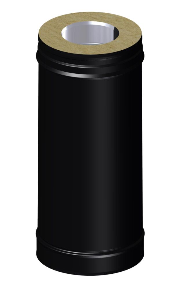 SKORSTEINSRØR HELISOLERT Ø150 440MM SVART