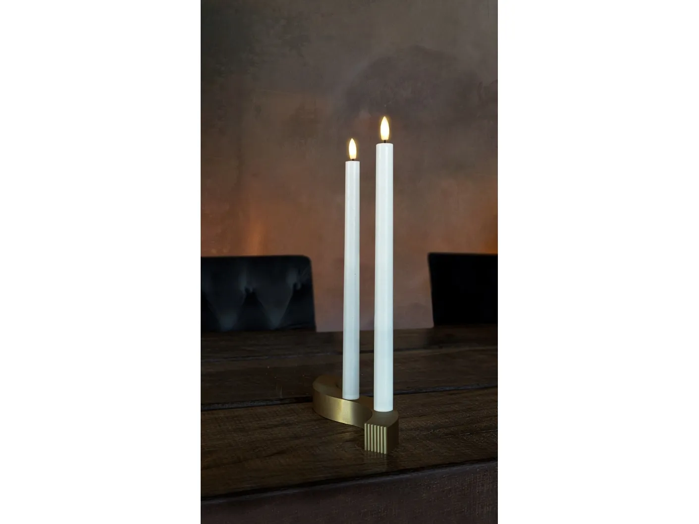 Sirius Sille Genopladelig Kronelys - Ø 2 cm - H 35 cm - 2 stk