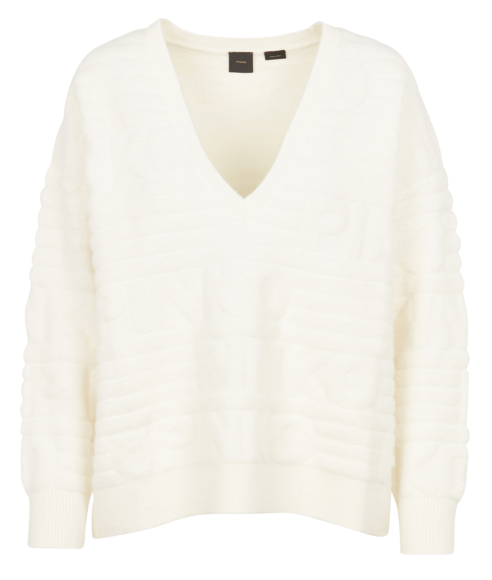 BARBONE - Pull ample à point bouclette 3D | Beige