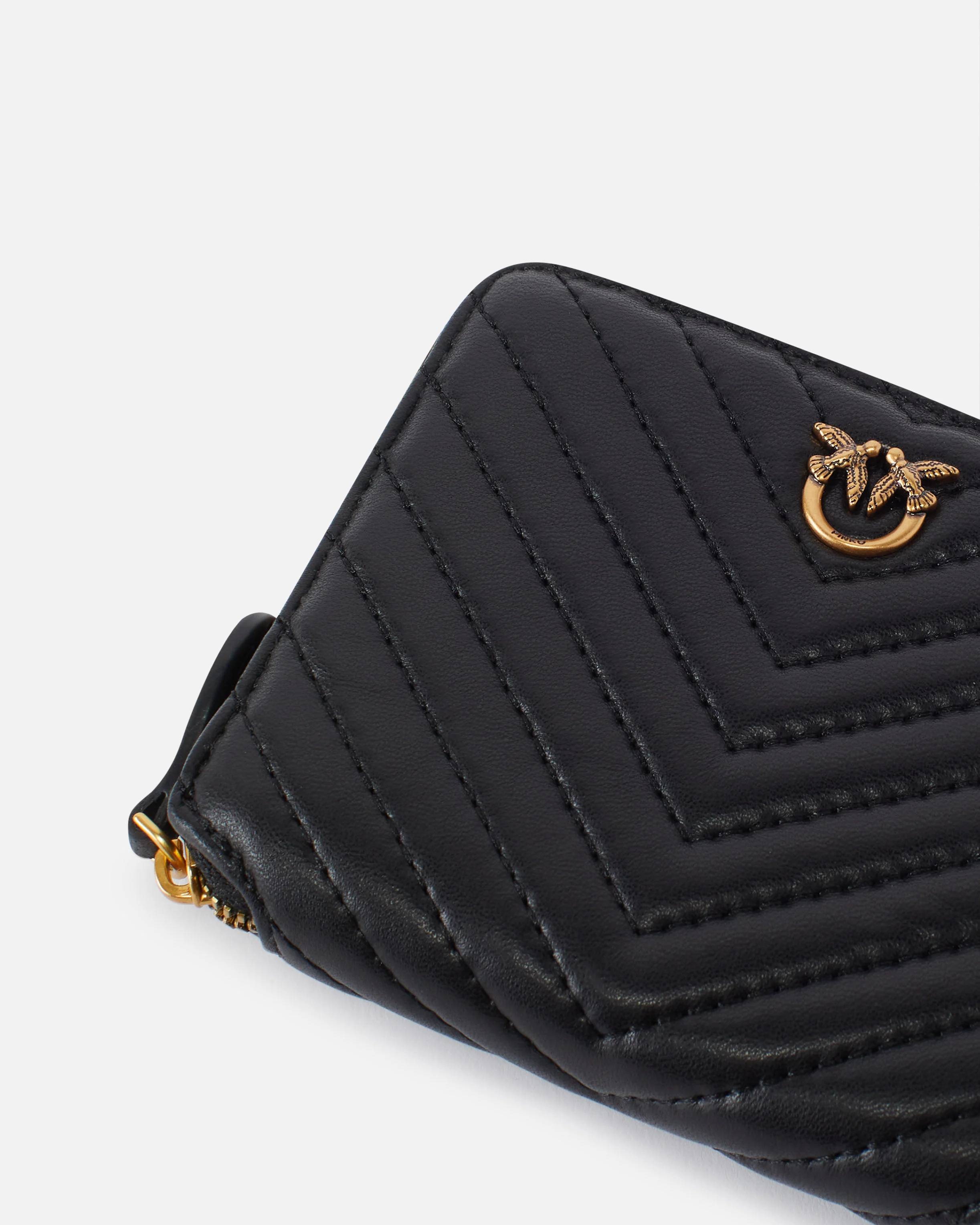 CARRÉ - Portefeuille carré à contour zippé | Noir