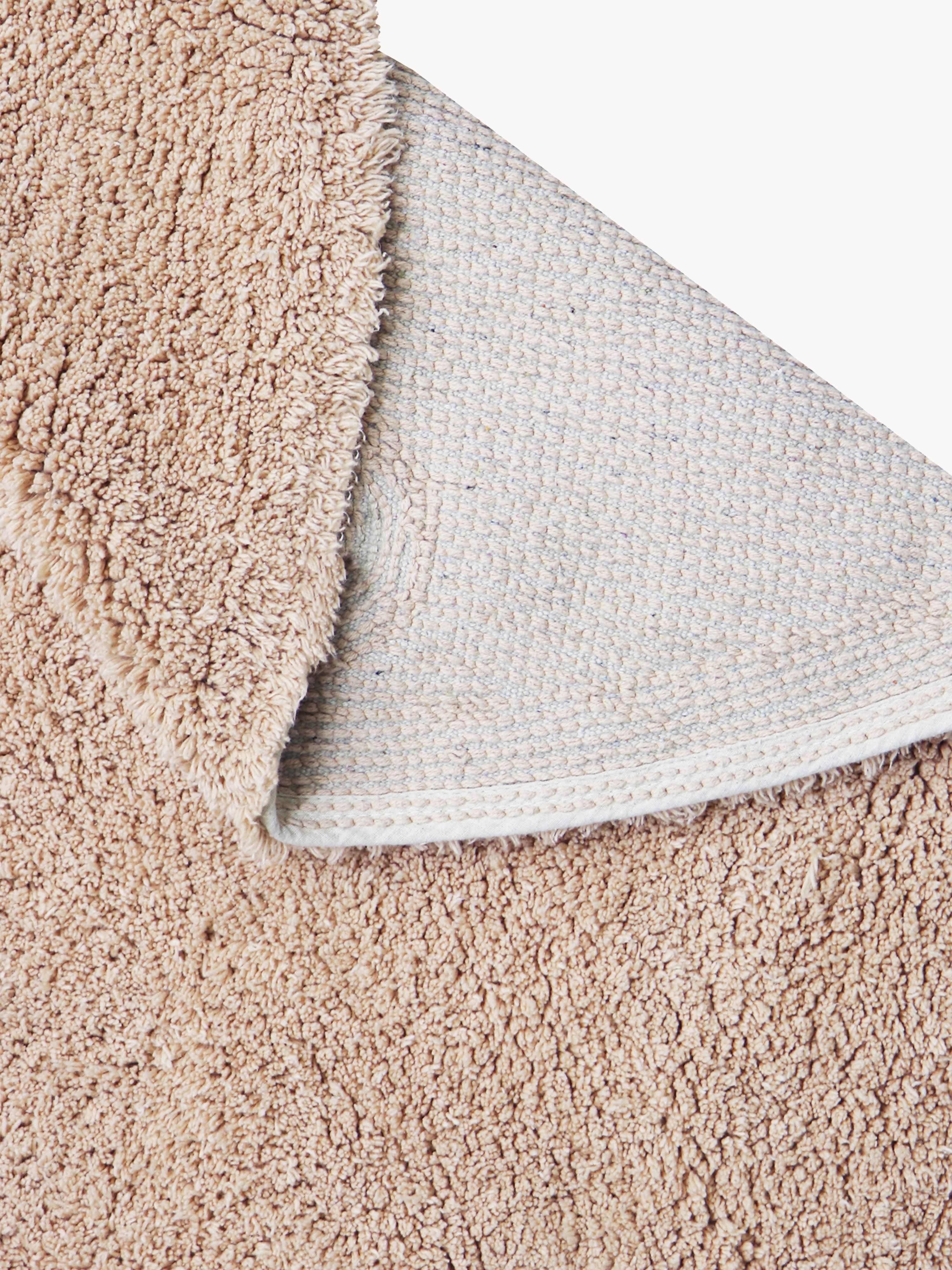 Handgetuft rond vloerkleed Dot met hoog-laag effect, wasbaar