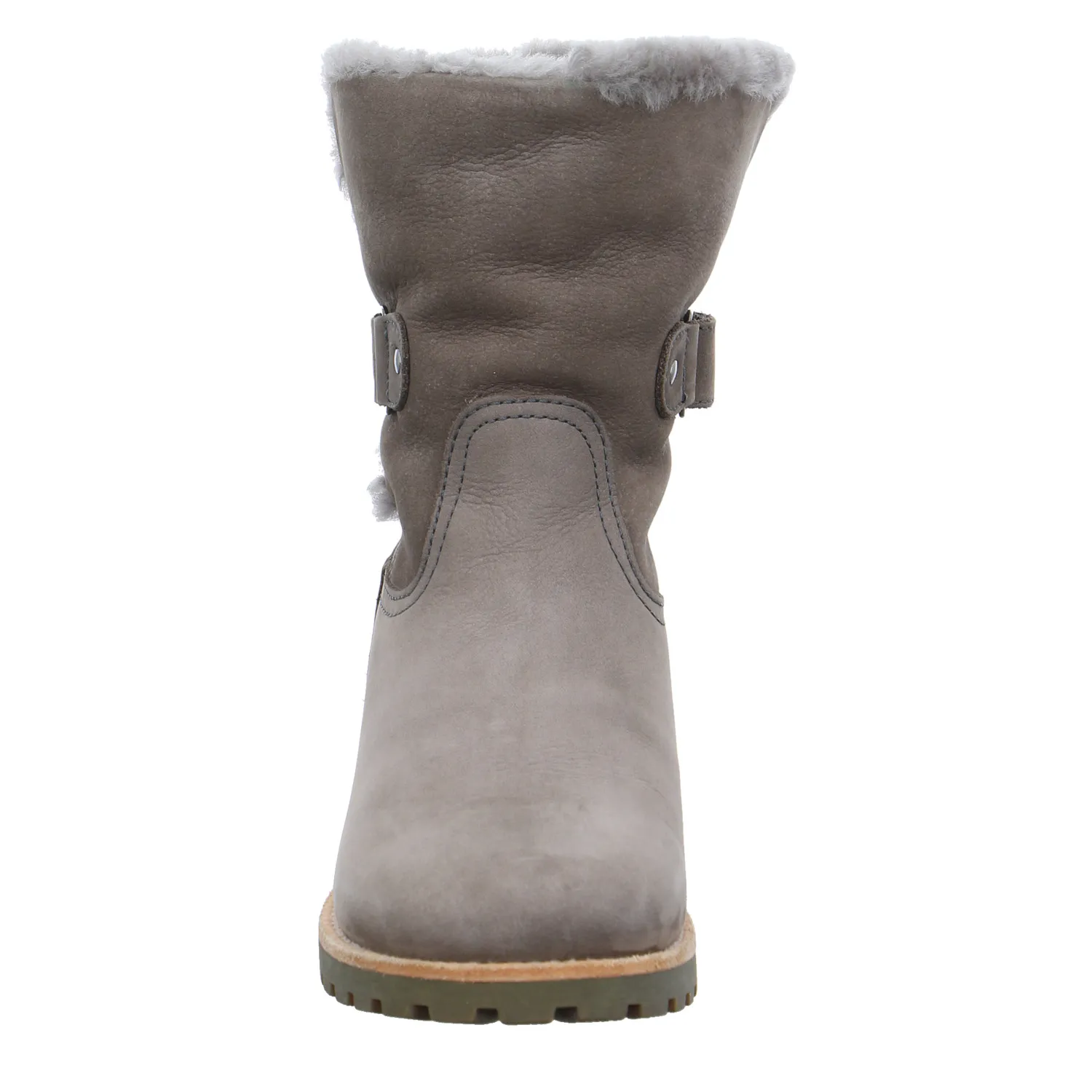 PANAMA JACK Stiefel Grau Leder  mit Lammfell - Innenfutter