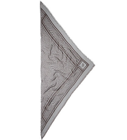 Lala Berlin Schal - Triangle Tilda - Swoosh Light Blue/Brown