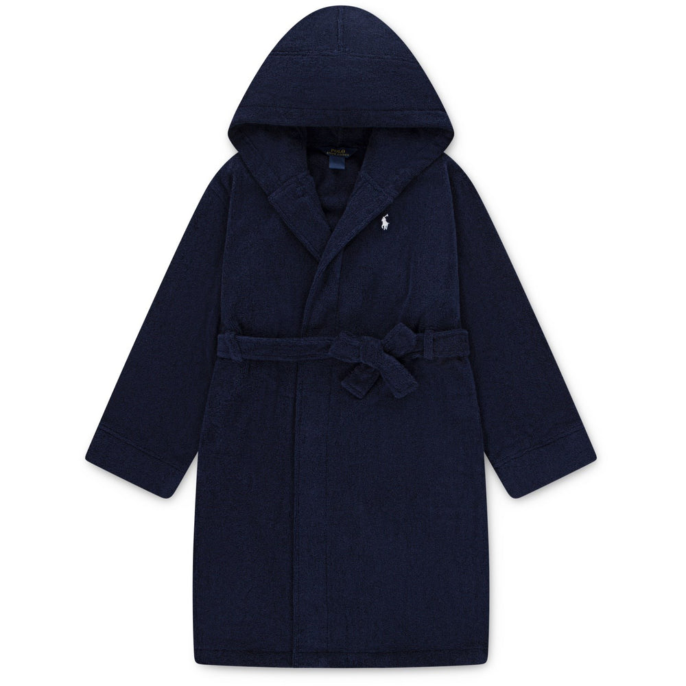 Køb Polo Ralph Lauren Refined Navy Hooded Plys Terry Bathrob