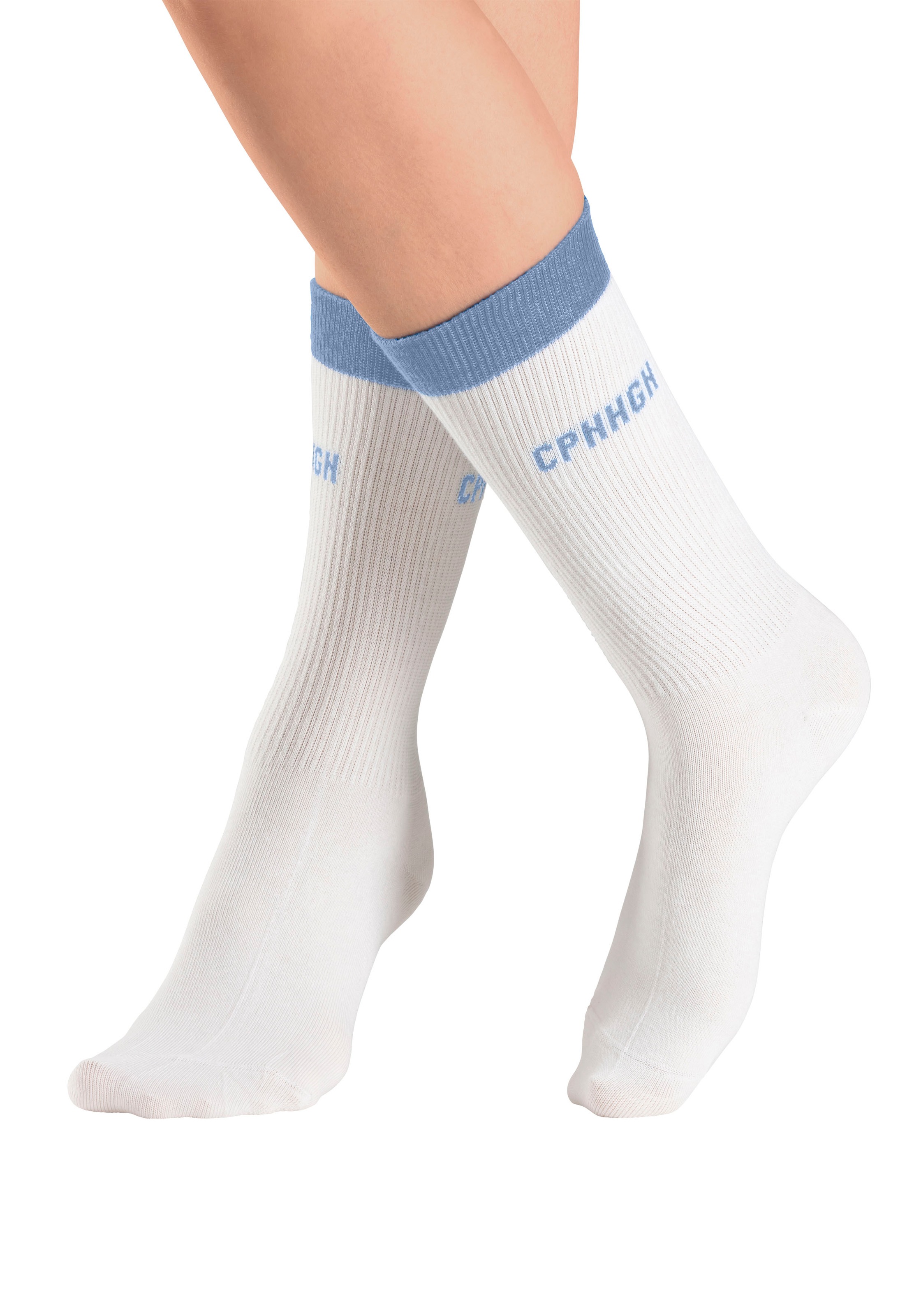 Copenhagen Studios Tennissocken Packung, 2 Paar tlg. mit kontrastfarbenem Bund