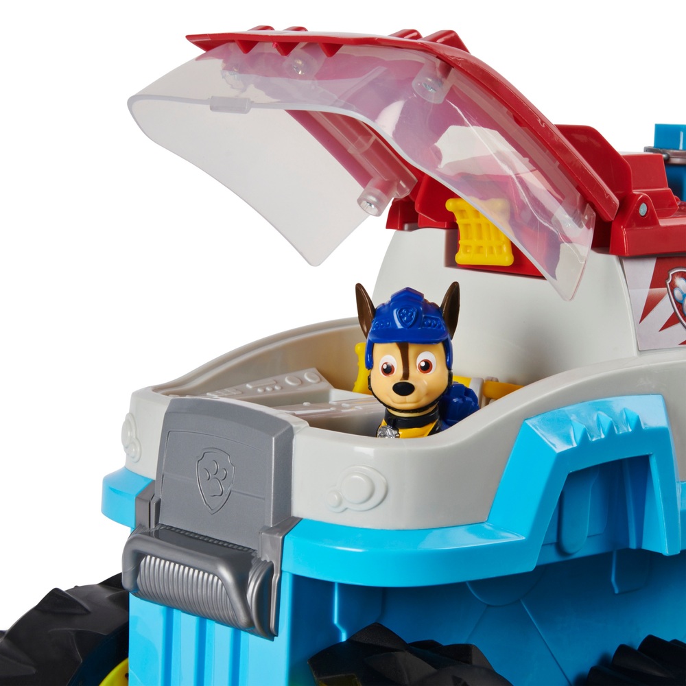 PAW Patrol Dino Rescue Dino Patroller Motorisiertes Teamfahrzeug mit Chase & T-Rex