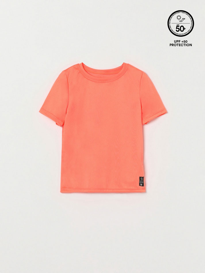 Camiseta com proteção solar UPF 50 - Laranja Fluorescente