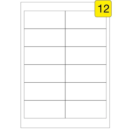 Wäsch Etiketten 100 Blatt DIN A4, 97 x 42,3 mm, 1200 Stück