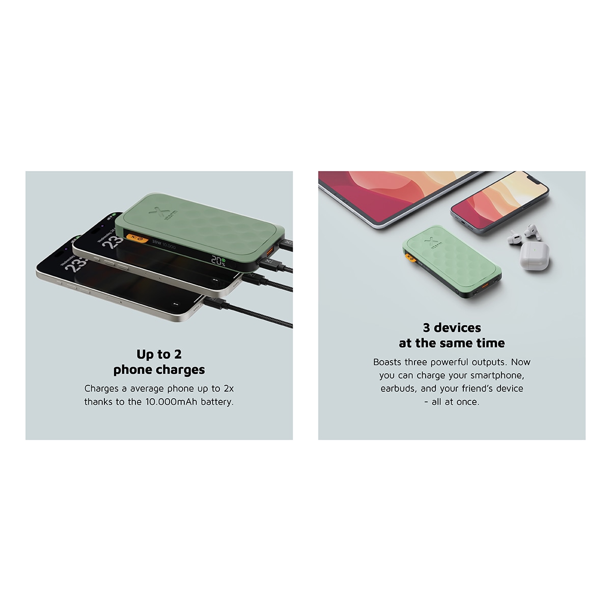 Xtorm 20W Fuel Series 10000mAh powerbank (grønn)