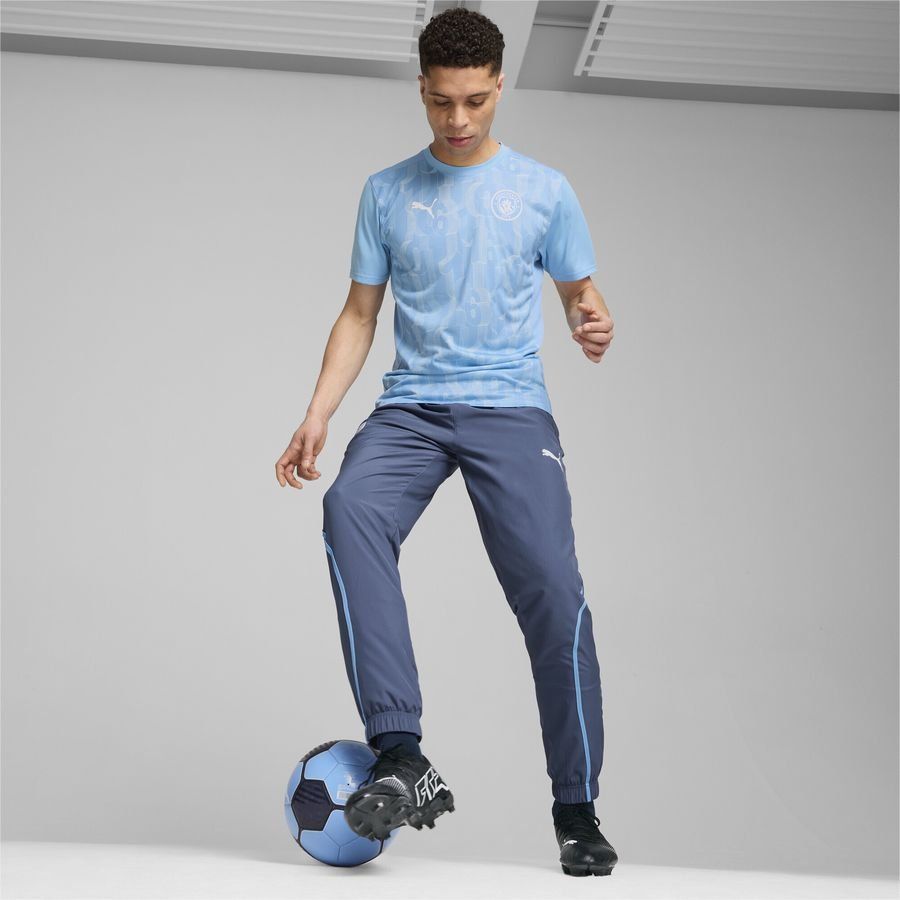 Manchester City Bas de Survêtement Avant-Match Woven - Inky Blue/Bleu Clair