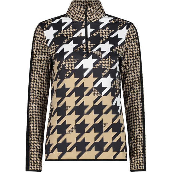 Sweat polaire CMP WOMAN SWEAT SESAMO NERO BIANCO