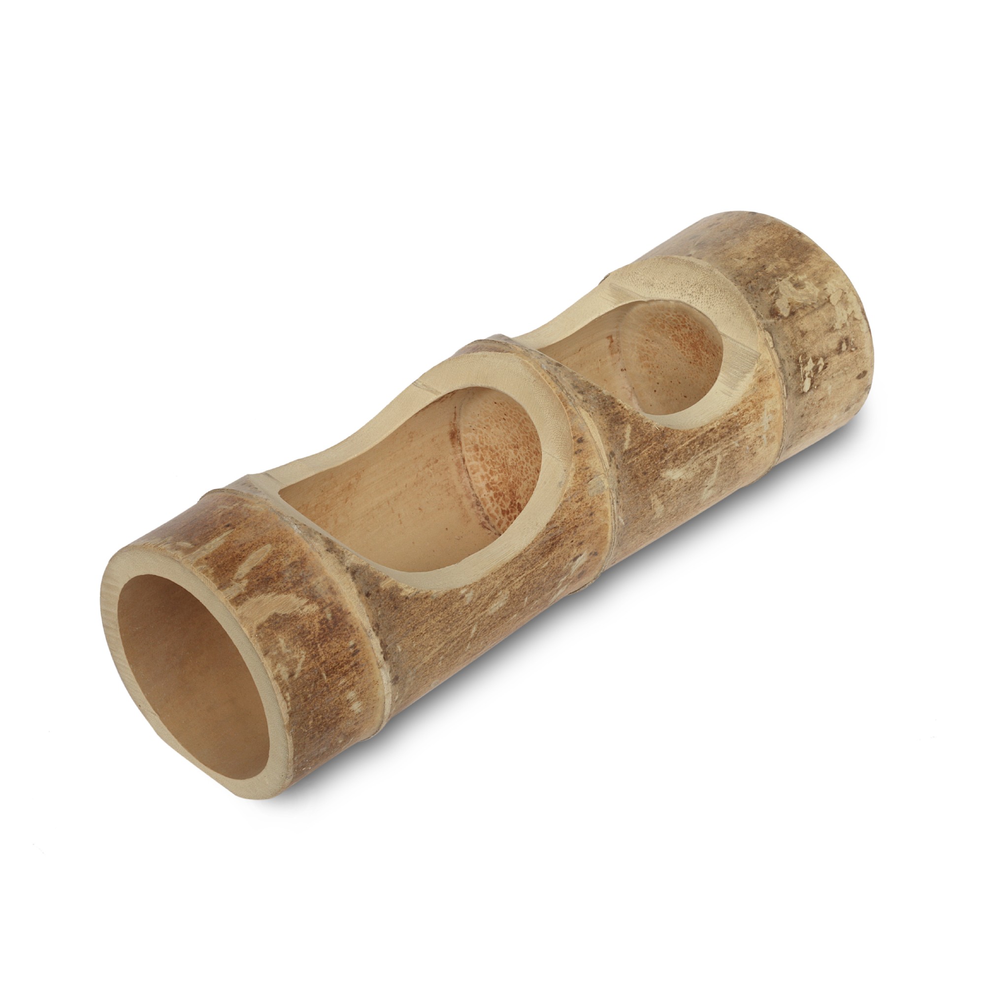 2er Bambusvase, T 40 cm, B 14 cm, H 13 cm von fischer's lagerhaus