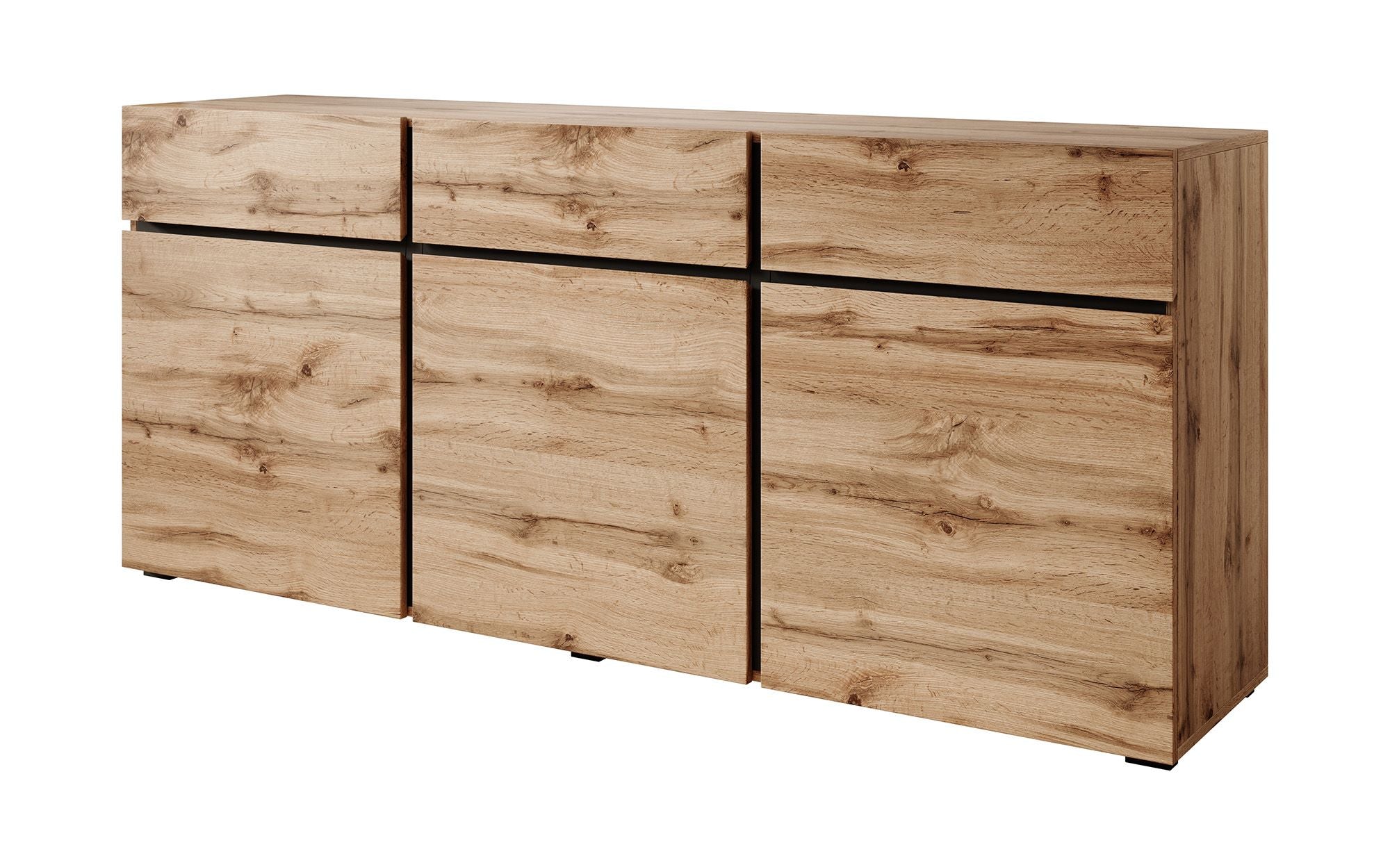 Cainan - Dressoir - Eiken/zwart - 180x40x78 cm