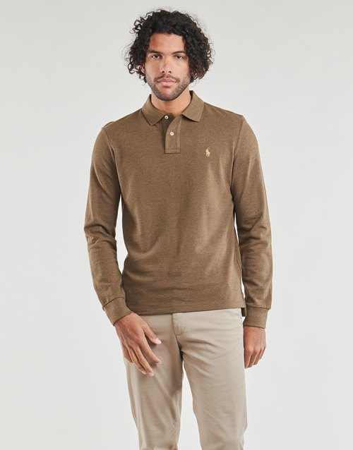 Polo Ralph Lauren - POLO AJUSTE DROIT EN COTON BASIC MESH Marrón / China / Cedar / Heather
