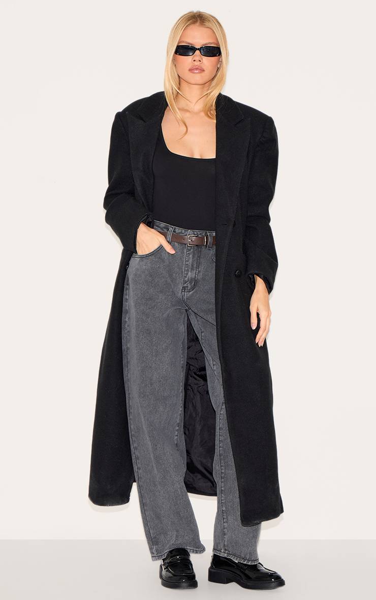Washed Grey Jean Boyfriend À Taille Basse Dans Le Dos