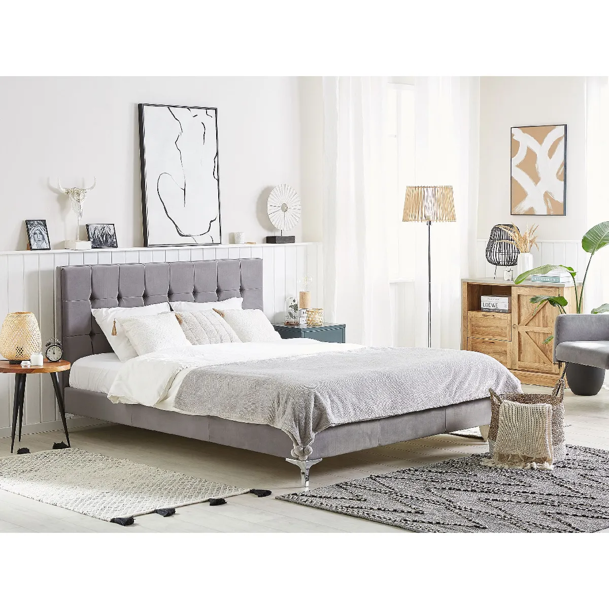 BELIANI AMBERT - Gris velours