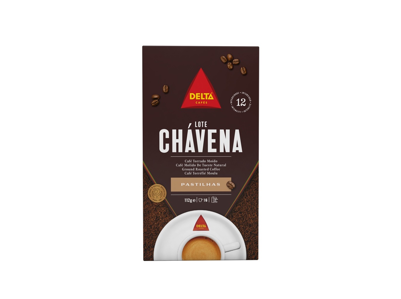 PASTILHAS DELTA CAFÉ LOTE CHÁVENA TORRADO 16UN