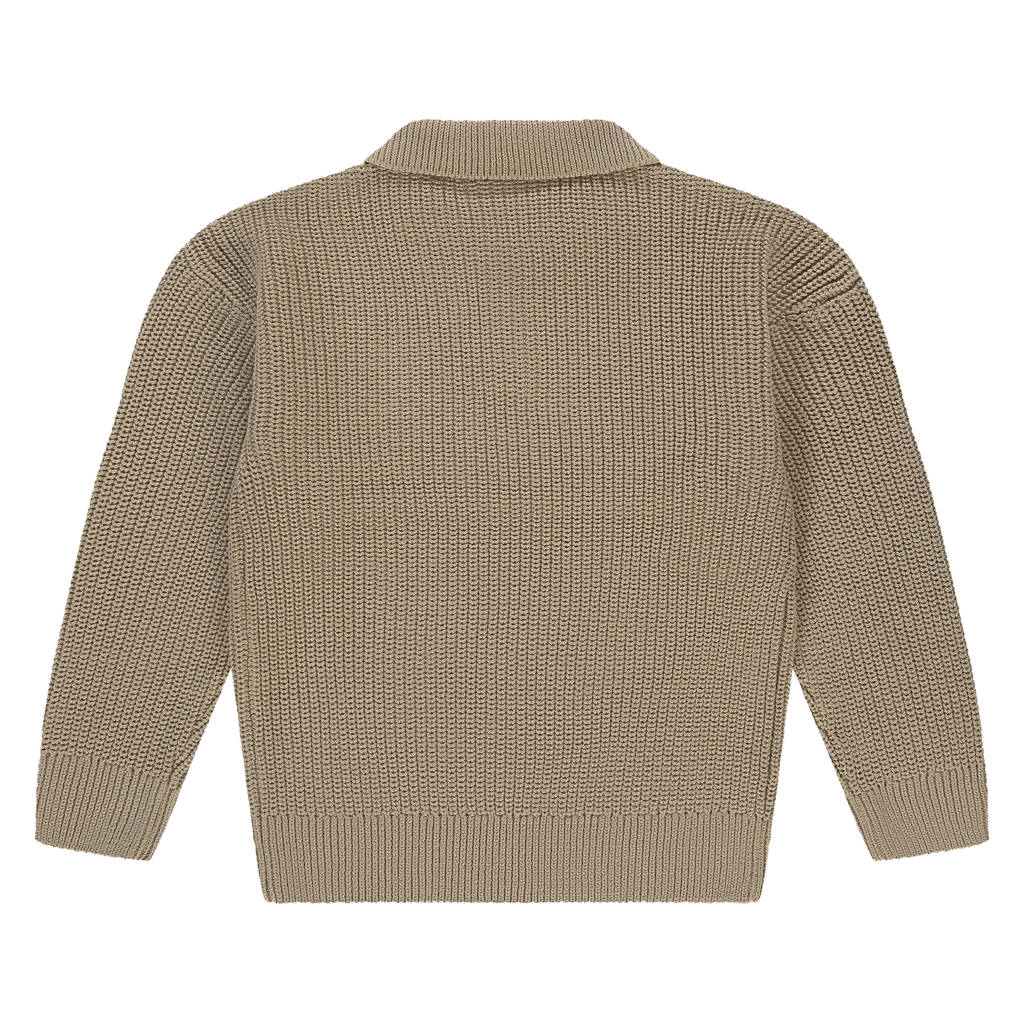 Stains&Stories trui beige grof gebreid