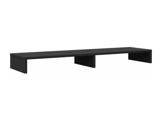 Support de moniteur noir 100x27x10 cm bois d'ingénierie