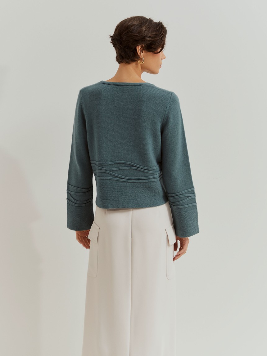 Camisola de lã com apliques