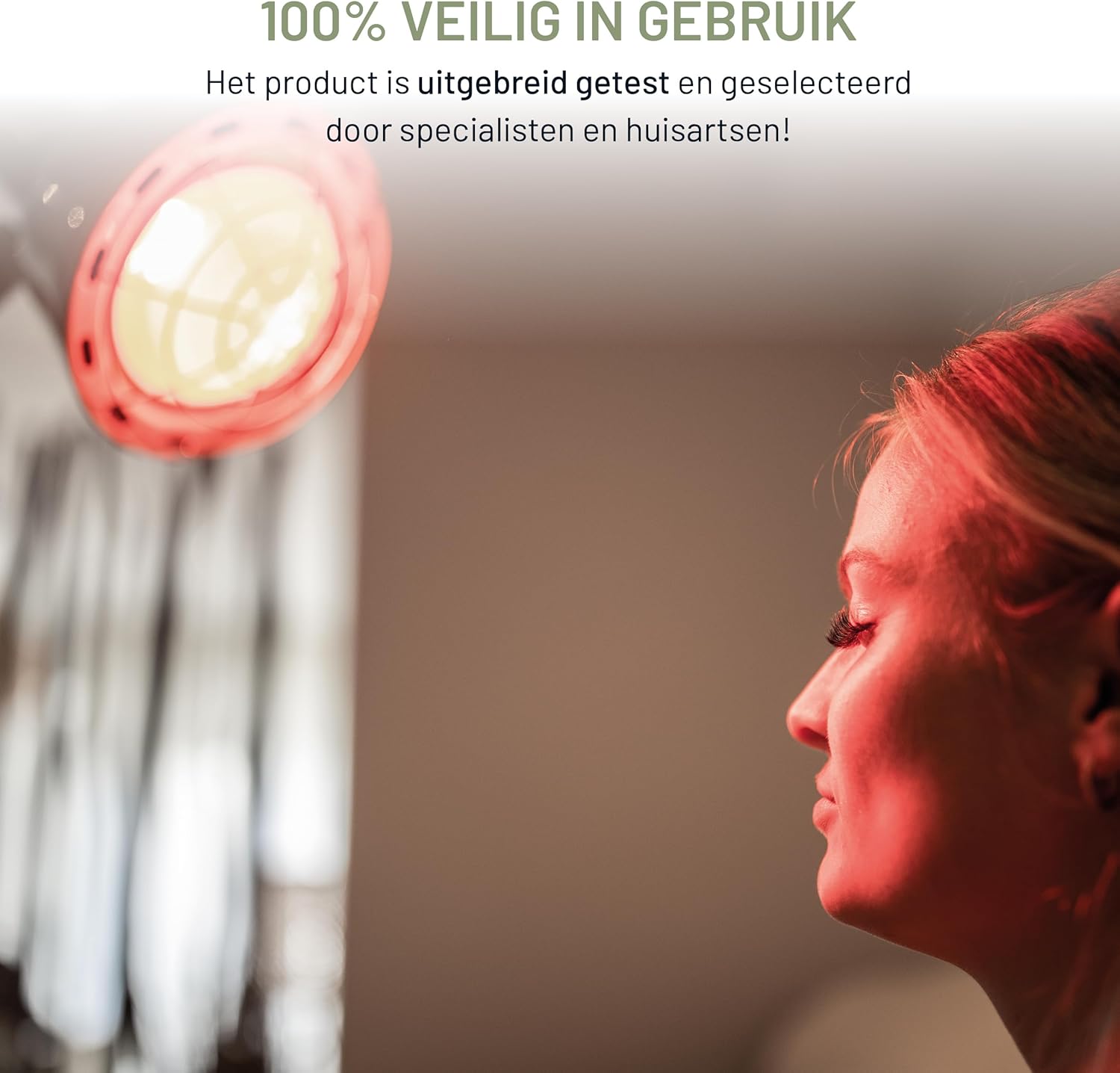 Infrarotlampe 300W – höhenverstellbar – mit Timer – Rotlichtlampe für Zuhause – Wellness & Hautpflege – Collagen Licht – Wärmelampe