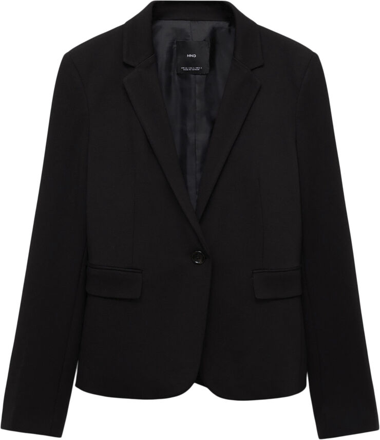 MANGO Suit jacket with pockets Black
