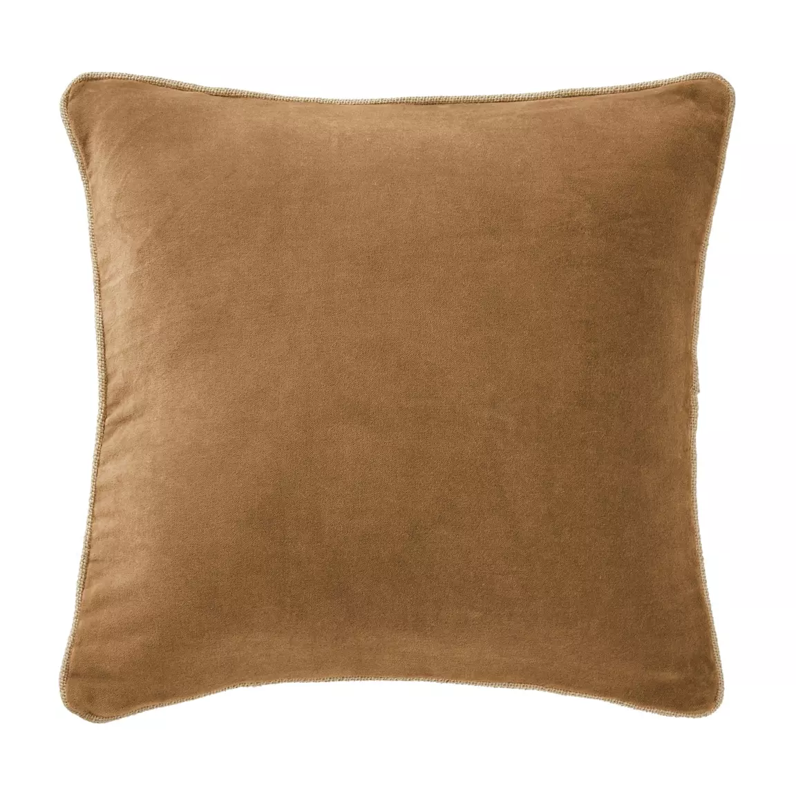 Coussin carré velours de coton (45 x 45 cm) César Camel