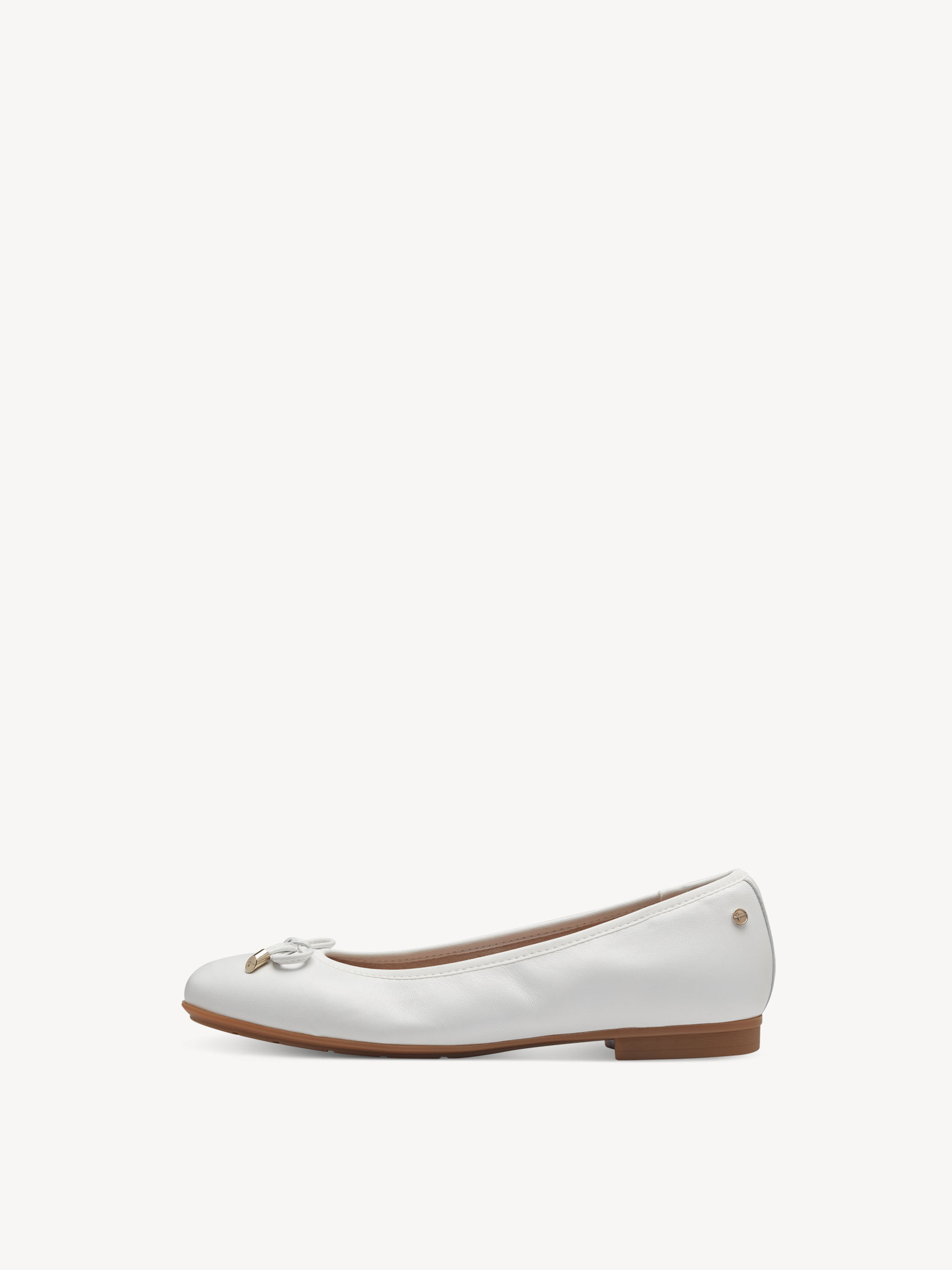 Leren Ballerina - wit