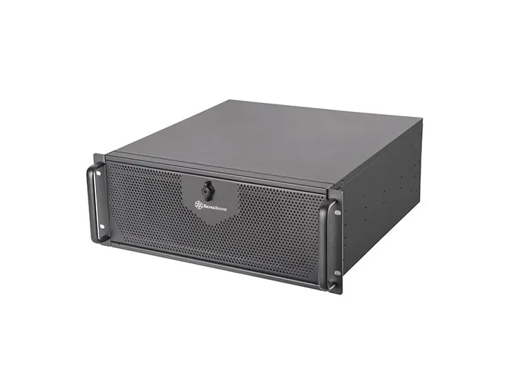SilverStone RM42-502 - Rack-monterbar - 4U - SSI EEB - ingen strømforsyning (ATX / PS/2) - sort - USB/Lyd