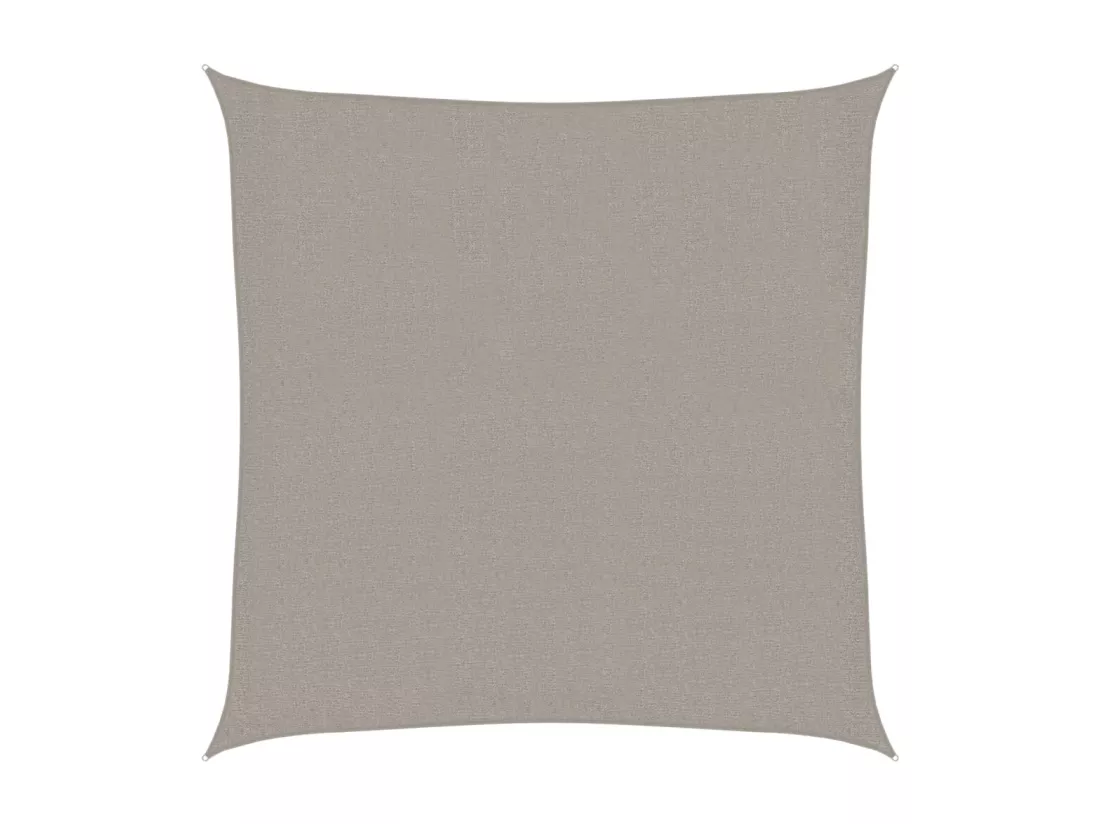 Voile d'ombrage 160 g/m² carré gris clair 3x3 m PEHD