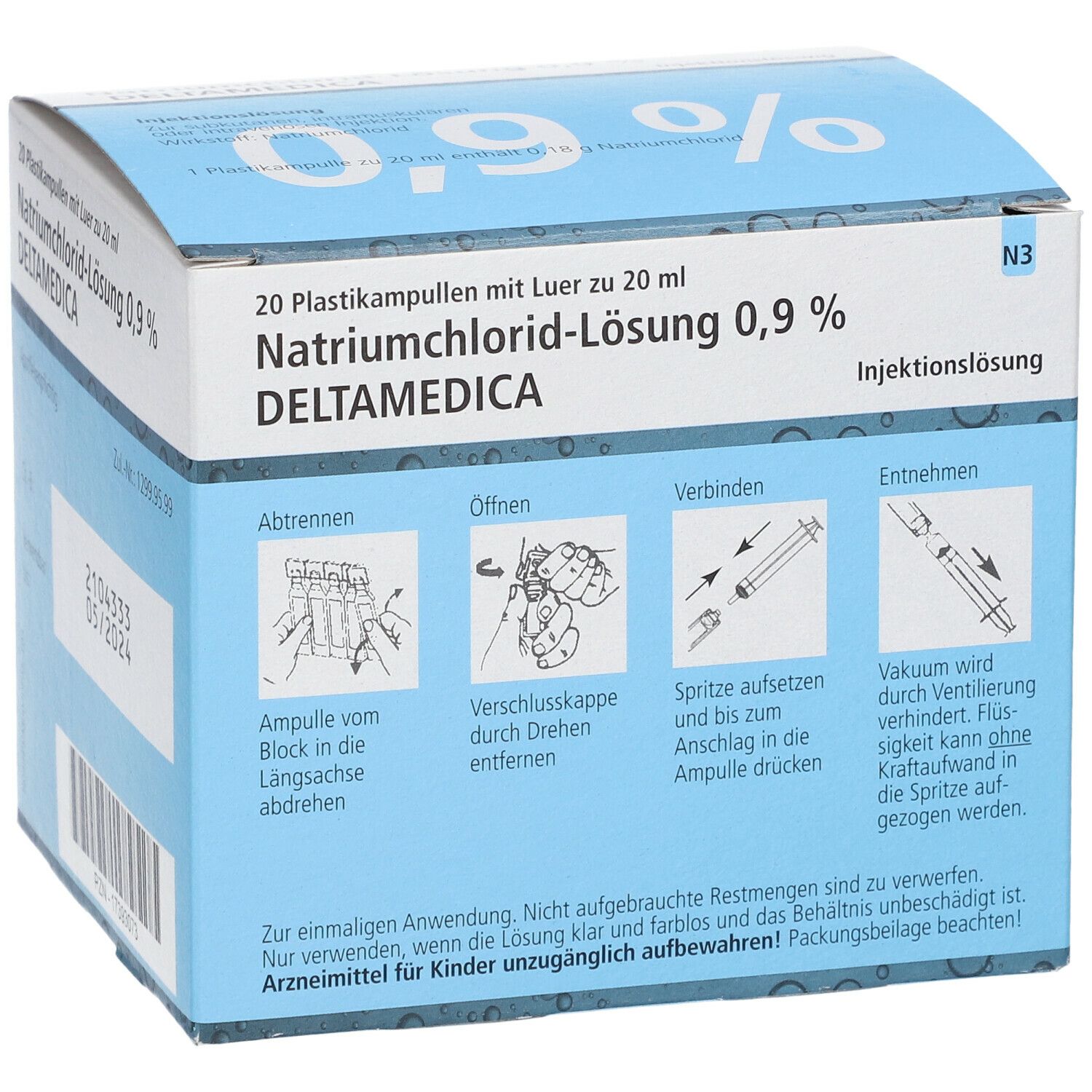 Isotonische Natriumchlorid-Lösung 0,9 % DELTAMEDICA