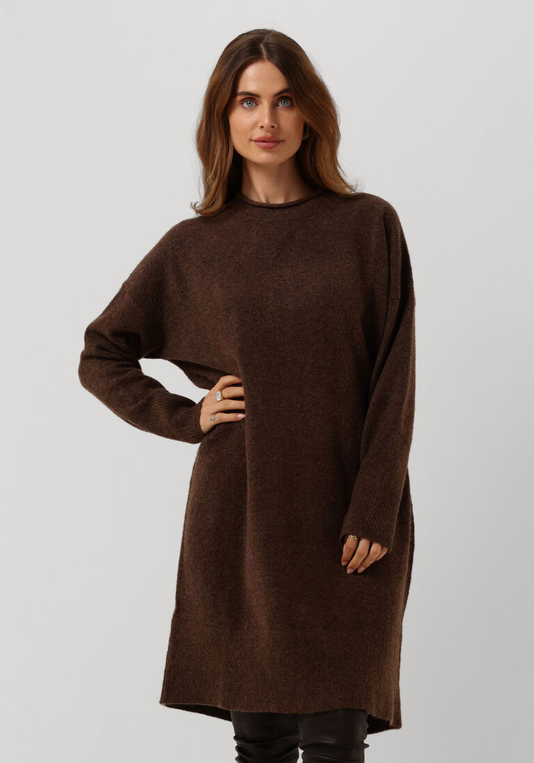 CIRCLE OF TRUST bruine circle of trust midi jurk lize dress