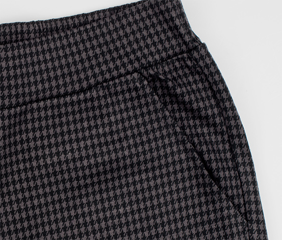 Schlupfhose mit Hahnentritt-Jacquard