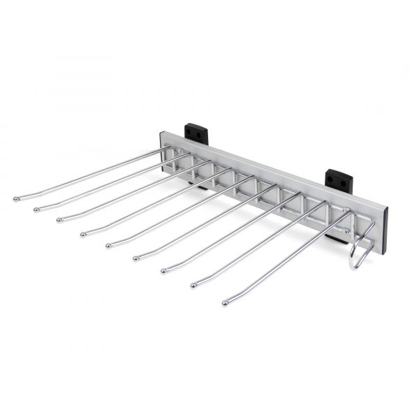 Emuca Porta-calças Self de Montagem Lateral Roupeiro, Montagem Direita, Aço e Plástico, Cromado - 7018211