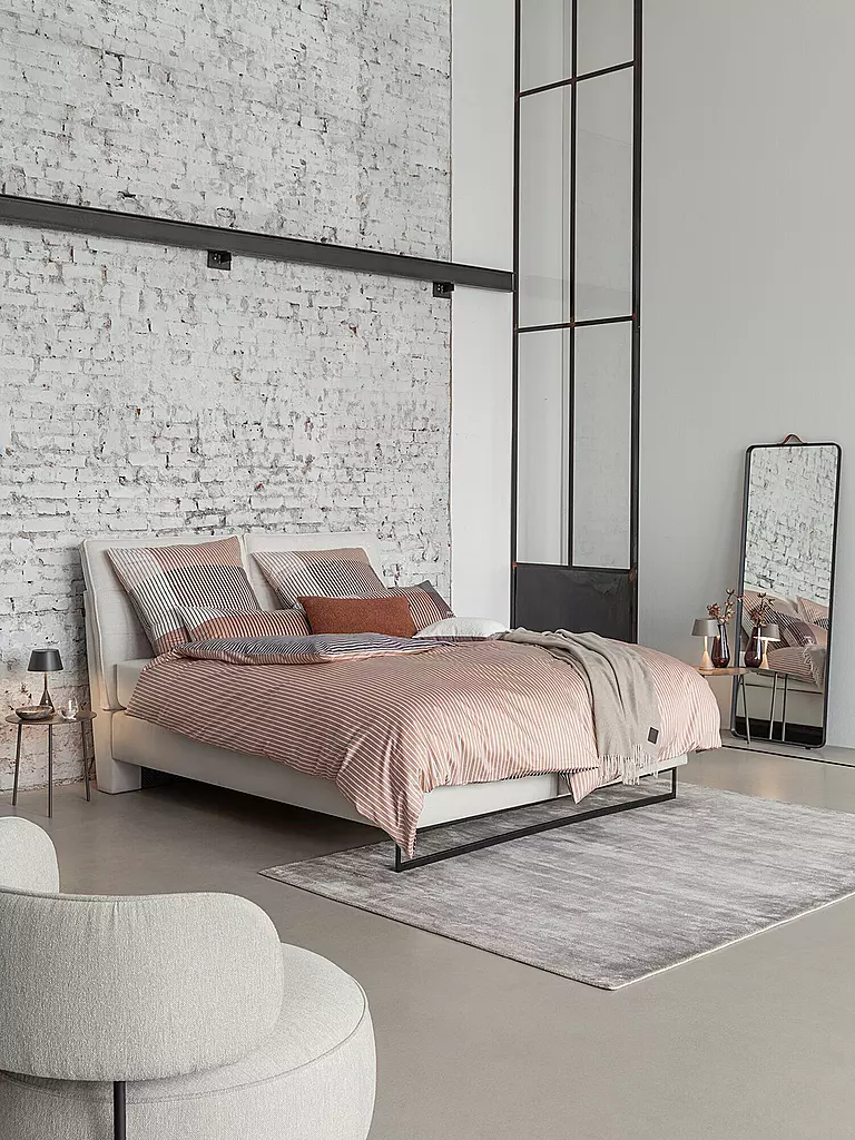 JOOP Satin Bettwäsche DIVIDED 70x90cm / 140x200cm Blush rosa