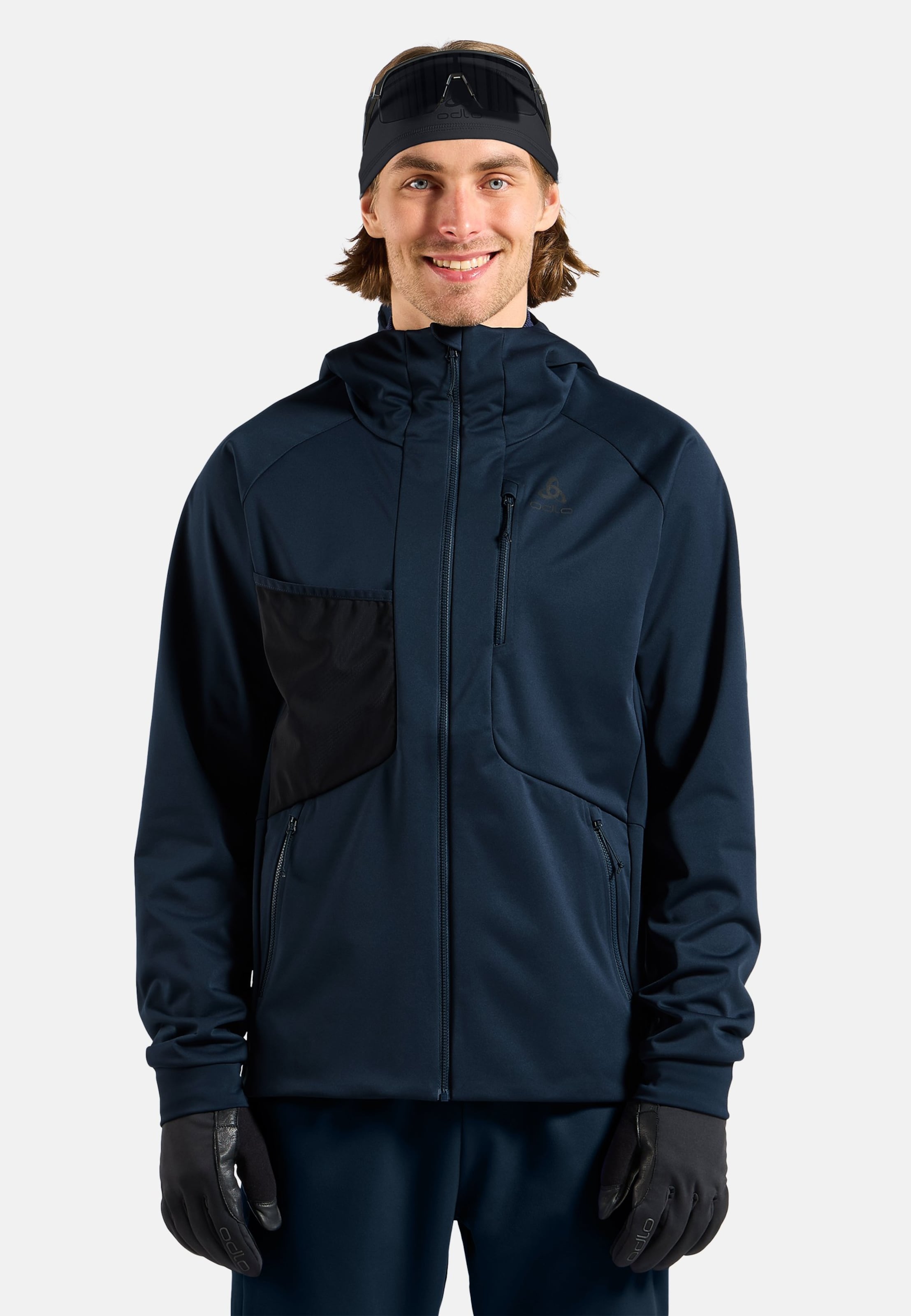 Winddichte Zeroweight X-Warm Langlaufjacke in dark sapphire