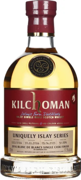 KILCHOMAN AN SAMHRADH 2016 BLANC DE BLANCS SINGLE CASK 70CL