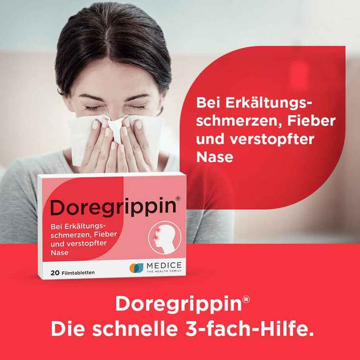 Doregrippin bei Erkältungssymptomen, 20 St