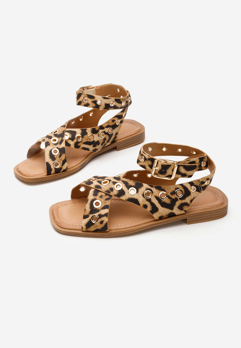 Sandales plates leopard Zarrana