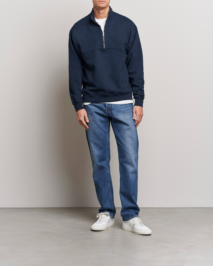 Colorful Standard Classic Organic Half-Zip Navy Blue