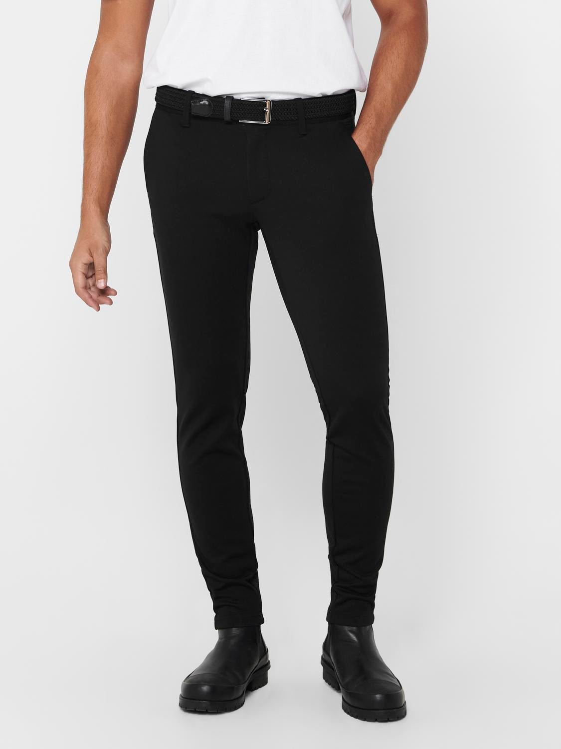 ONSMARK Slim Fit Chino Hose Black