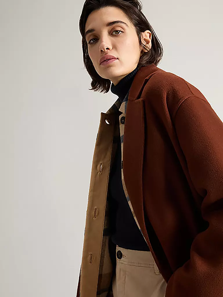 WOOLRICH Wollmantel braun