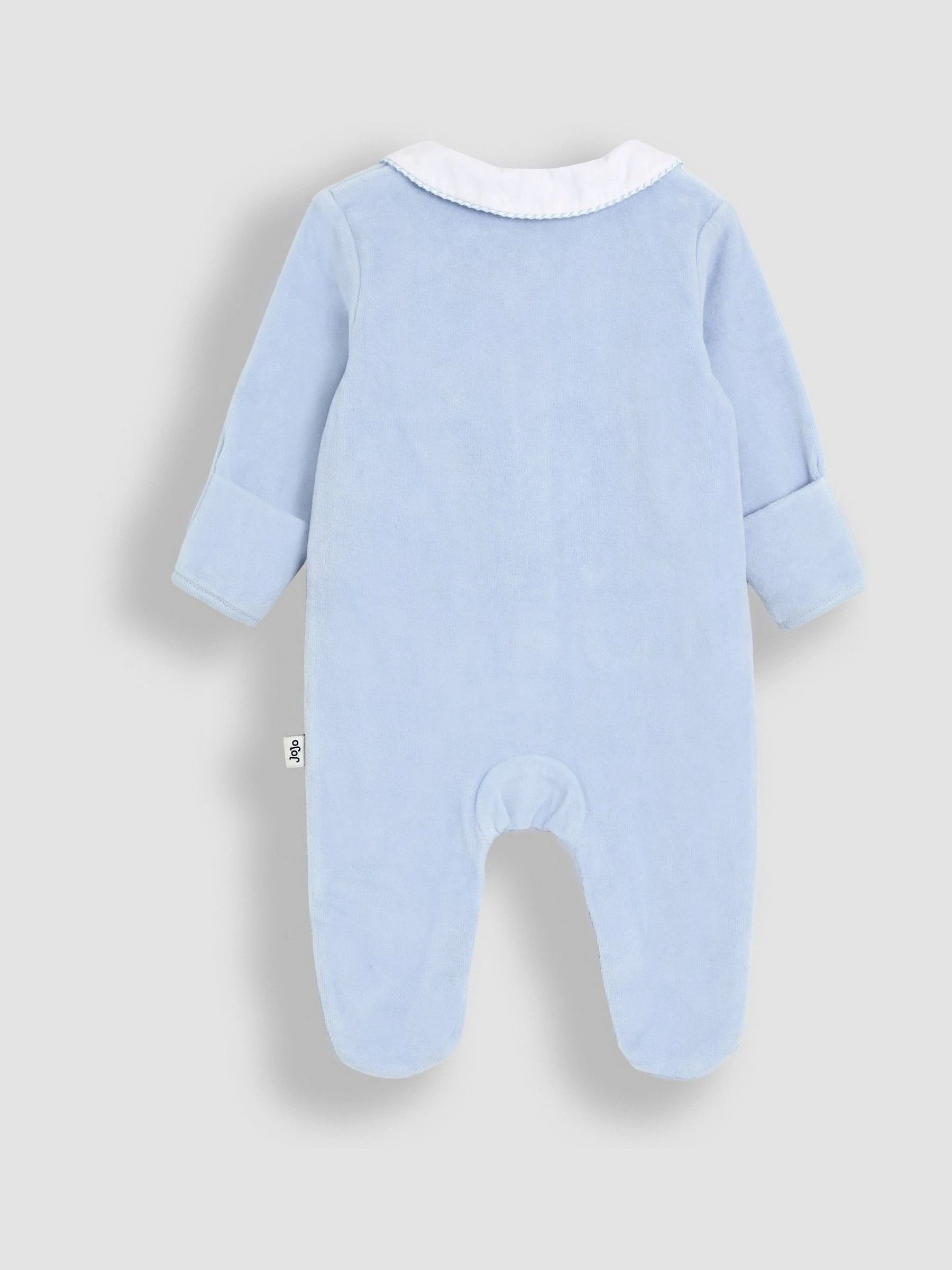 JoJo Maman Bébé Velour Footed All-In-One