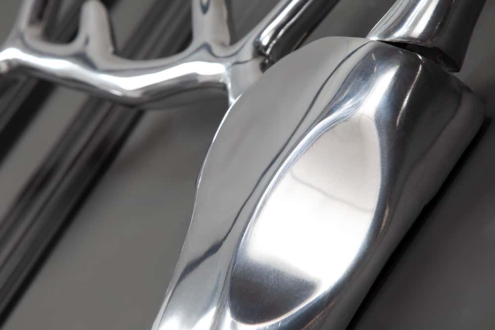Moderne Wanddekoration VEADO 100cm silber Hirschgeweih