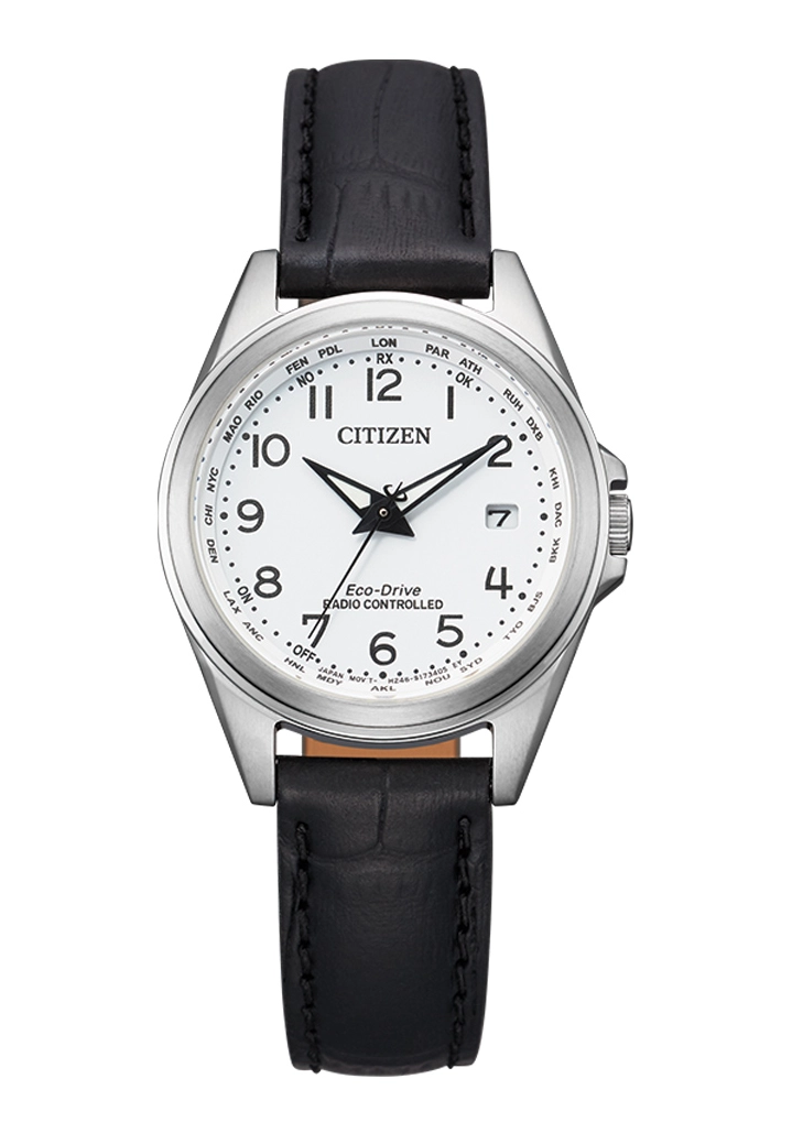Citizen Eco-Drive Funkuhr Damenuhr Schwarz EC1180-14A