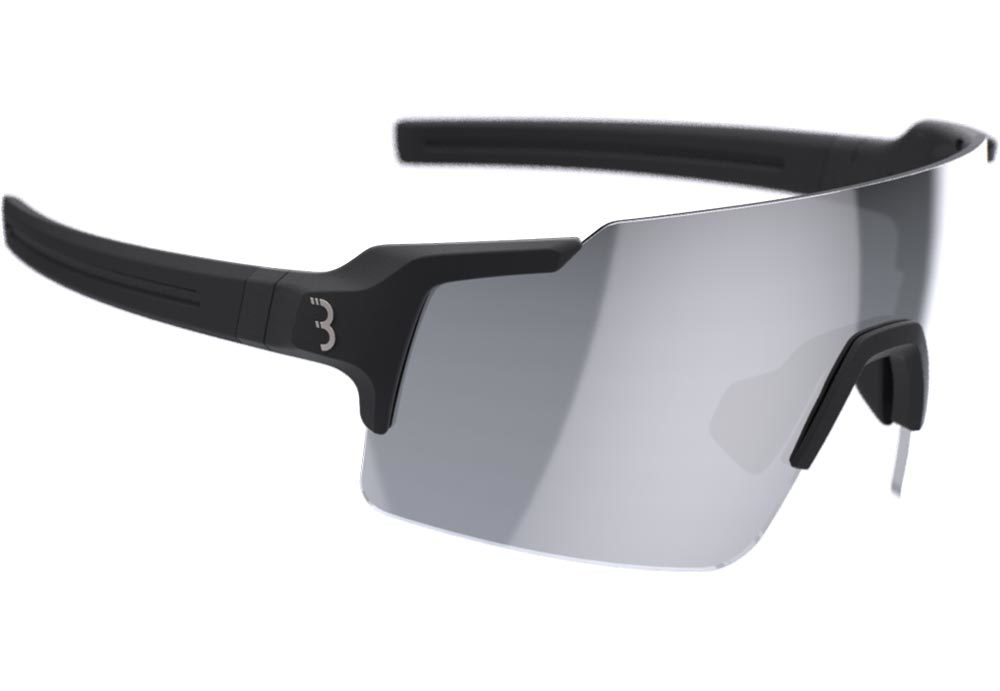 BBB Cycling BSG-70 FullView Sport Zonnebril HC Smoke Silver Mirror Lens Mat Zwart