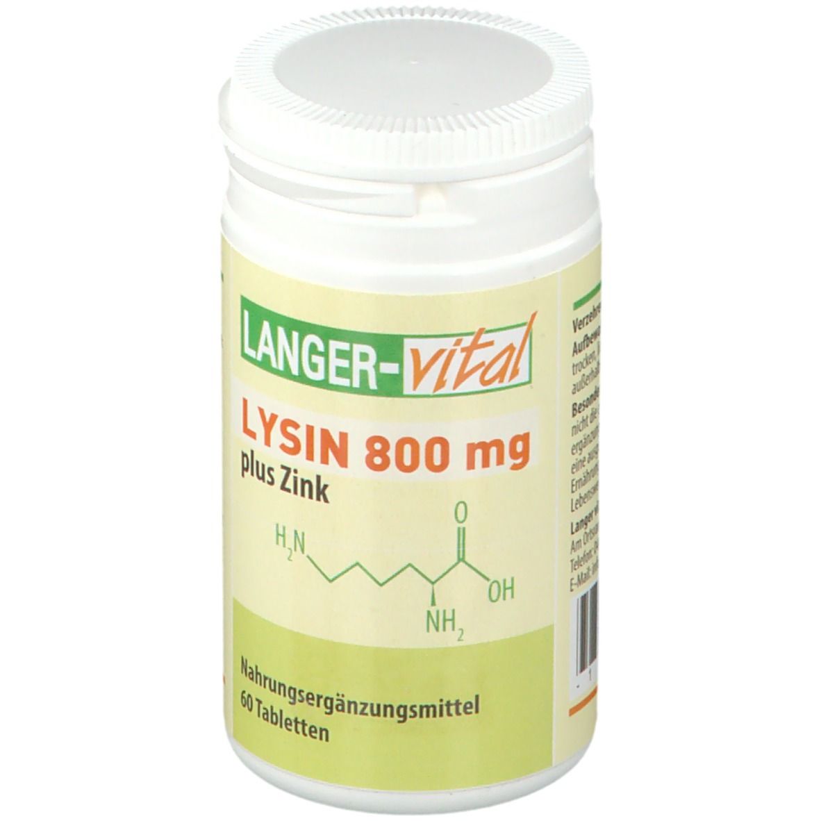 LANGER-vital LYSIN 800 mg plus Zink